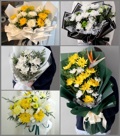 贵州六盘水水城县鸡场镇大坝古村白事花束代送